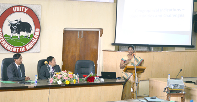 Noted patent attorney, Dr. Chitra Arvind addressing the seminar on Monday.