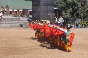 Kachari cultural troupe performing at Kisama on December 6. 