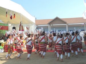 Cultural troupe performing dance on the occasion