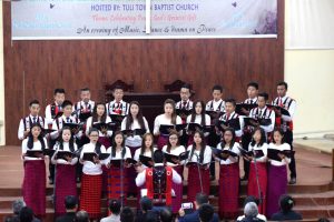 The CTC choir singing during the Peace Festival at Tuli Town Baptist Church on Sunday, February 5.