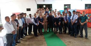 IndiGo director Aditya Ghosh along with other State officials after launching of gym for police personnel in Dimapur on March 27.