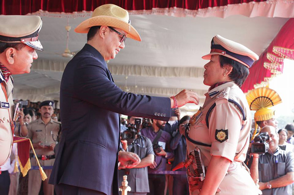 The first Naga to join Central Industrial Security Force (CISF) as a gazetted officer, Vitsoneinuo Khamo, DIG, CISF RTC at Arakkonam in Tamil Nadu, was awarded the president's Medal for Meritorious Service by the union minister of state for Home Affairs Kiren Rijiju on CISF Raising Day on March 10 last.