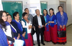 Managing Director, Dr. Neikhrielie, along with members of Kohima Watsu Telen after installing the water filter at NHAK ICU section on Saturday. (EM Images)