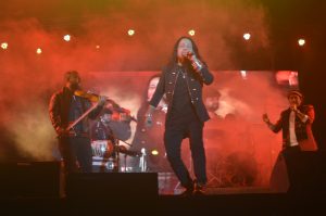 Kailash Kher performing on the first day of the Hornbill International Music Festival