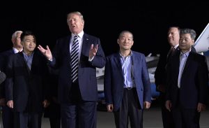 Trump personally welcomes 3 Americans freed by North Korea thanks Kim Jong un