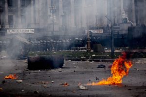 Violence mars Argentine budget session