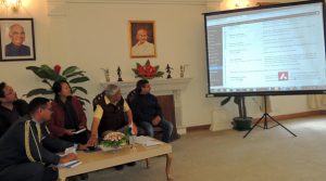 Governor launching the Raj Bhavans digital journal on Saturday at the Raj Bhavan Kohima.