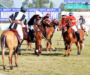 a polo match between IndiaA and USA in Imphal on friday
