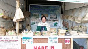 Imlimenla Jamir at her stall at the Bamboo Pavilion Kisama upload