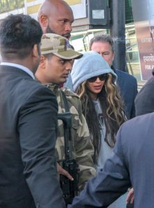 International singer Beyonce spotted at Udaipur airport after performing at Isha Ambanis pre wedding functions in Udaipur Monday Dec. 10 2018.