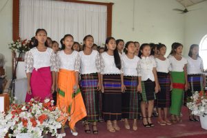 LBCD easter photo Sunday School students LBCD presenting special song during Easter Sunday service at Lotha Baptist Church Diphupar on 21st April 2019 Dpro Dimapur