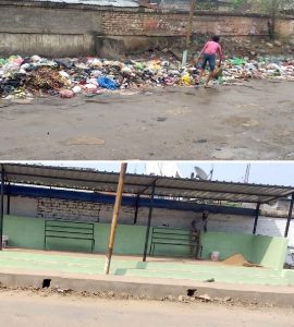 DMC transforms garbage dumpsite into waiting shed