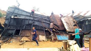 Storm destroys houses in Phek
