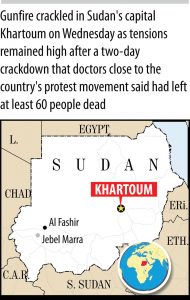 Sudan crackdown death toll rises to 60