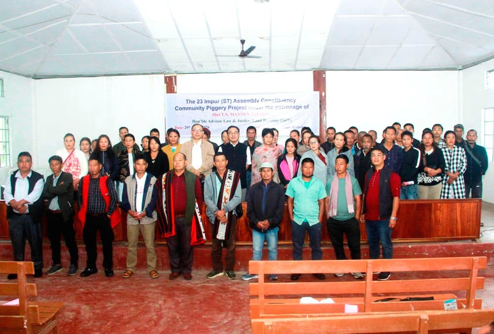 MLA TN Mannen launches community piggery project in Mokokchung