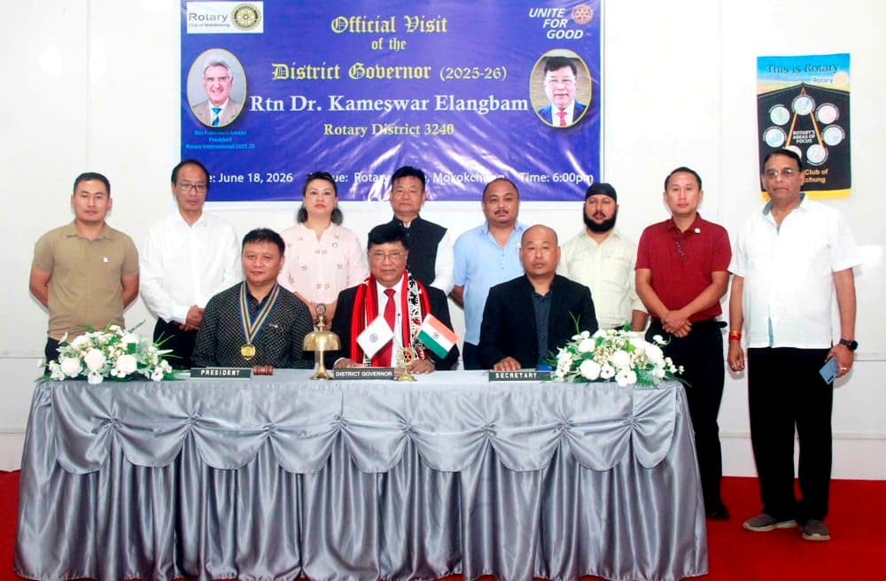 Dr. Kameswar Elangbam visits Rotary Club of Mokokchung