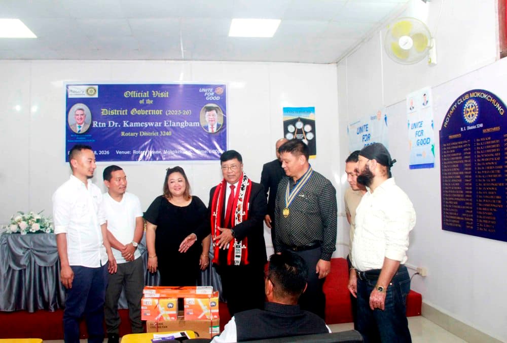 Dr. Kameswar Elangbam visits Rotary Club of Mokokchung