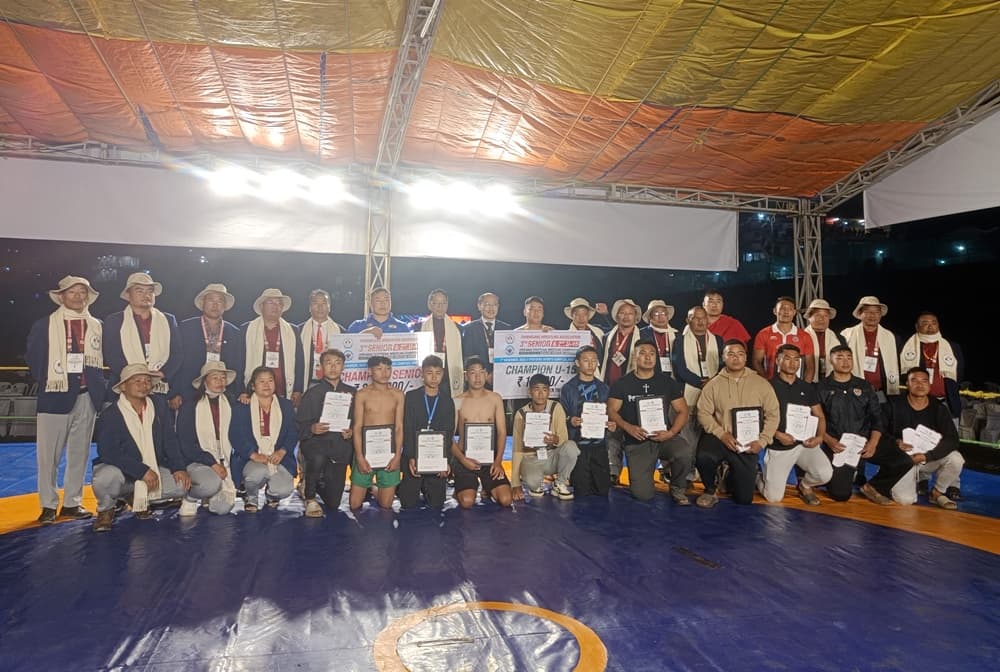 Venuzo Dawhuo wins Open Nagaland Traditional Wrestling Championship title