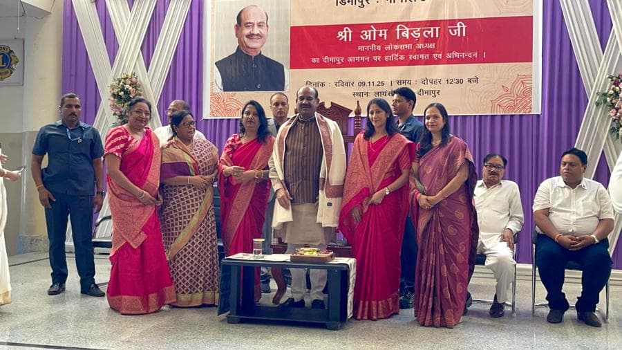 Om Birla arrives in Dimapur, lauds Nagaland’s culture ahead of CPA meet