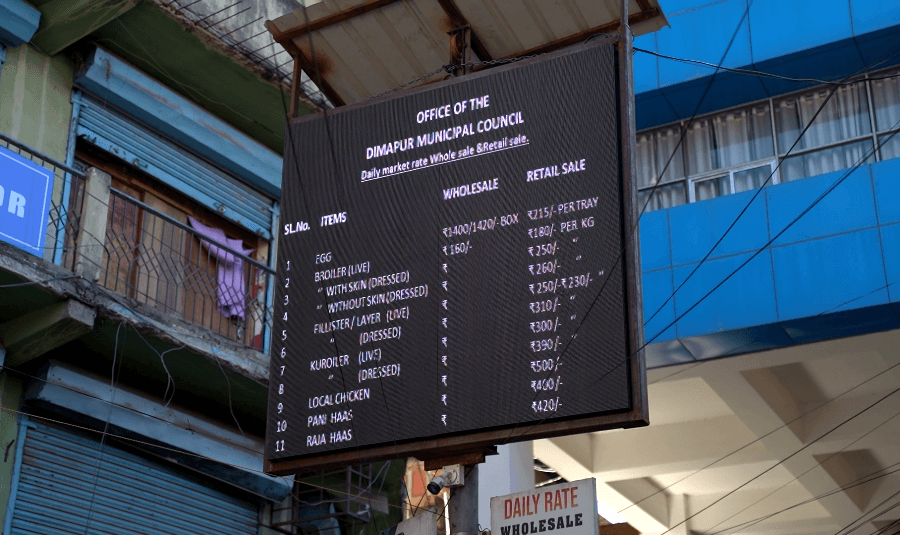 Dimapur Municipal Council launches digital rate board