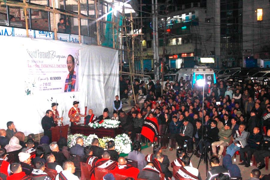 Leaders, citizens bid farewell to Imkong L Imchen in Mokokchung