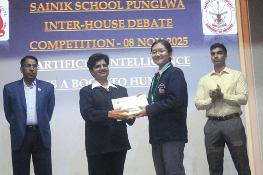 Sainik School Punglwa holds Inter-House English Literary Competition