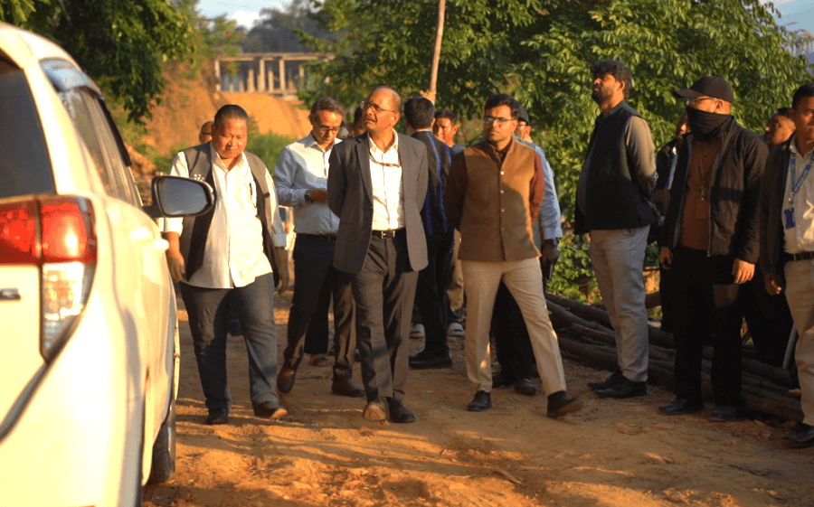 Central team assesses flood and landslide damage in Chümoukedima, Sovima