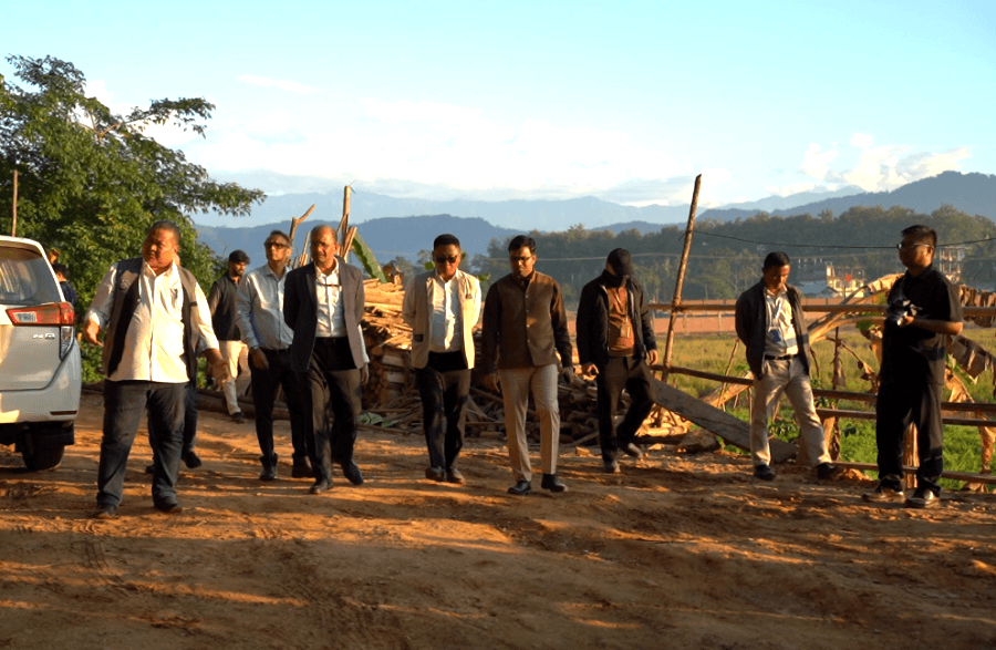 Central team assesses flood and landslide damage in Chümoukedima, Sovima