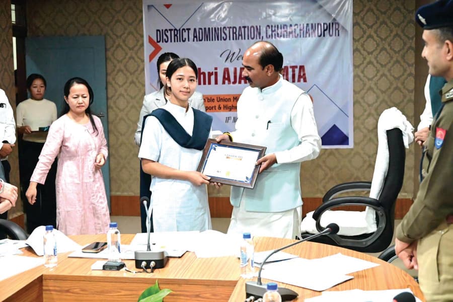 Union Minister Ajay Tamta reviews projects in Churachandpur