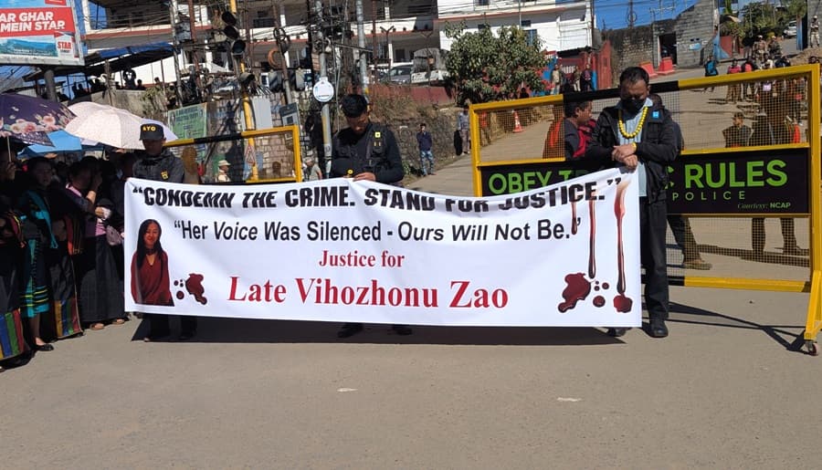 Thousands march in Kohima demanding justice for Vihozhonu Zao and capital punishment for accused