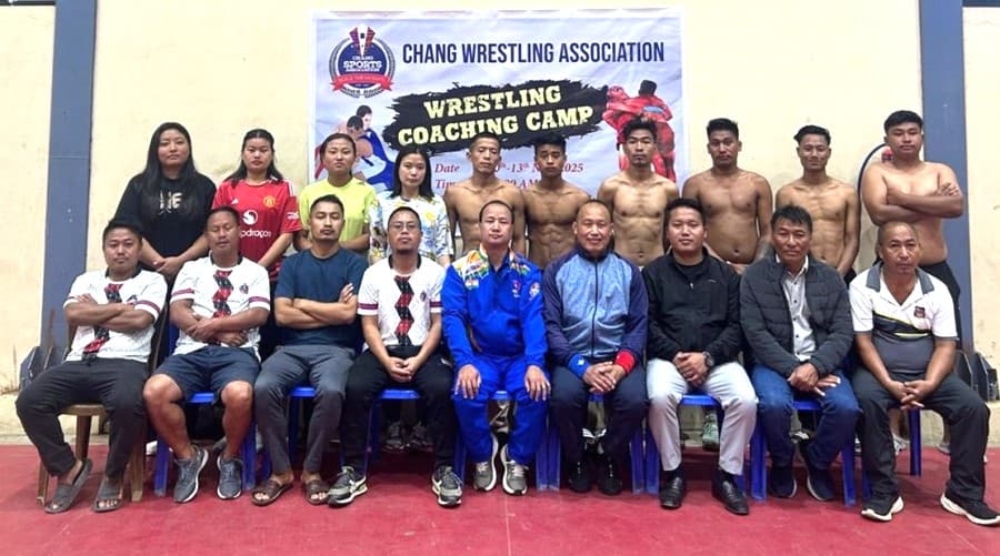 Wrestling coaching camp underway in Tuensang