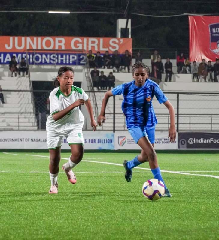 Assam crush Chandigarh 8-0 at Dr. T Ao Junior Girls National Football Championship