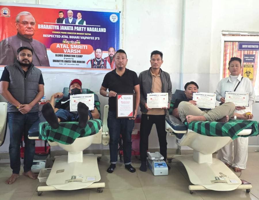 BJYM Nagaland organises blood donation camp in Dimapur