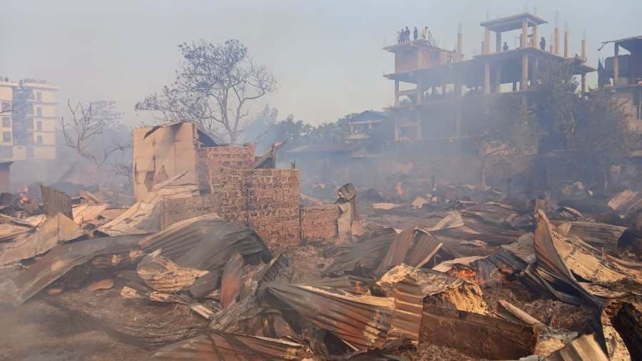 Fire razes Burma Camp colony in Dimapur, around 250 families affected