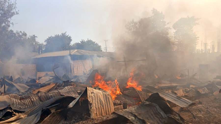 Fire razes Burma Camp colony in Dimapur, around 250 families affected