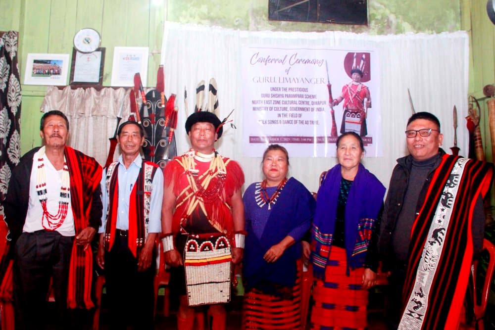 Limayanger Jamir conferred ‘Guru’ title for contribution to Ao folk arts