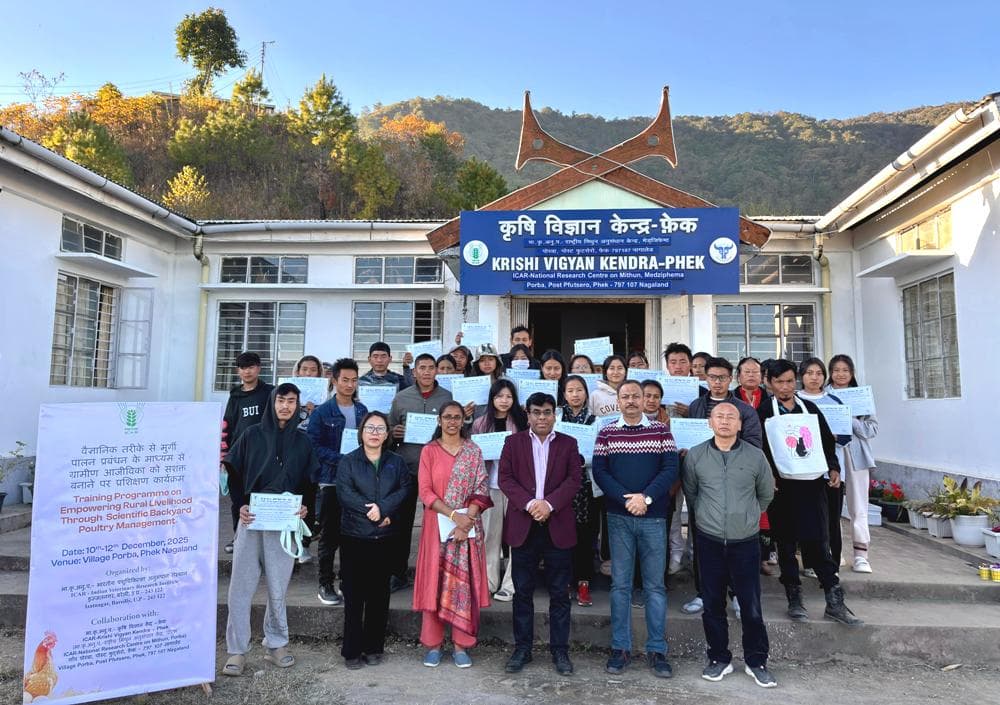 KVK Phek hosts training on backyard poultry farming