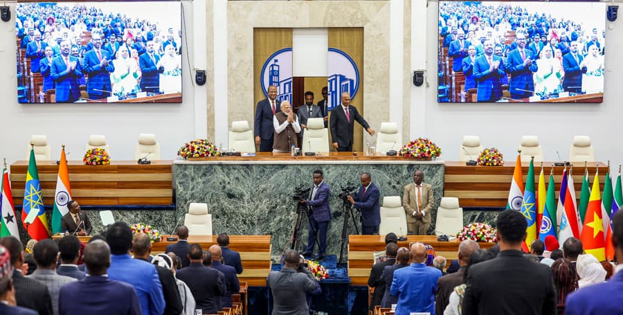 India, Ethiopia 'natural partners' in regional peace, security, connectivity: PM Modi addressing the Ethiopian Parliament