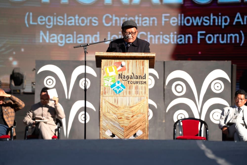 Too many divisions harming Nagaland, says TR Zeliang at Kisama Christmas service