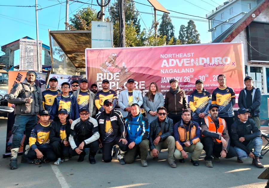 Advenduro Northeast Nagaland Edition X motorcycle rally flagged off in Kohima