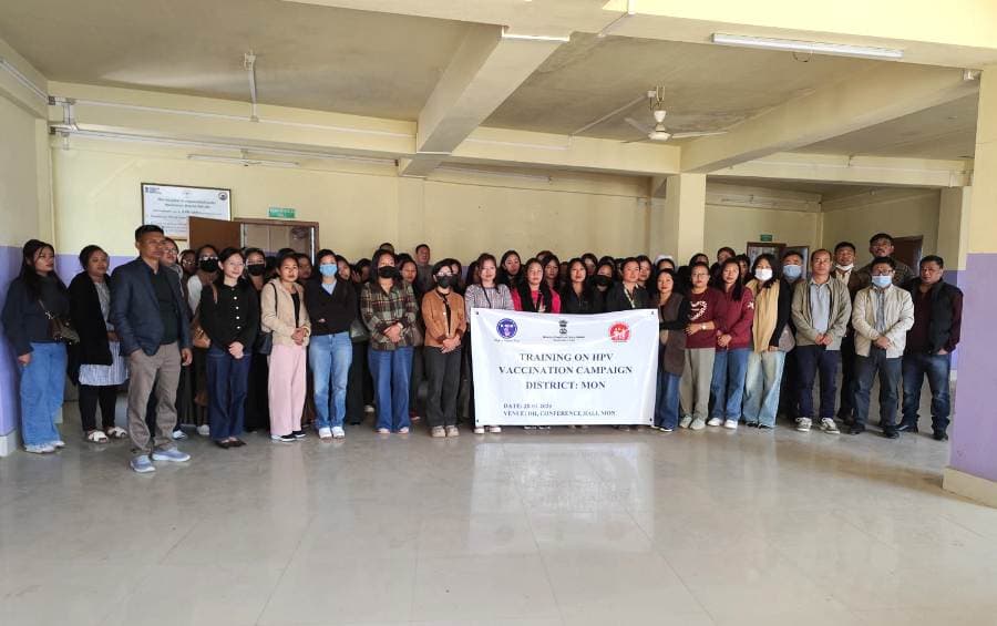District Health Society Mon conducts training on HPV