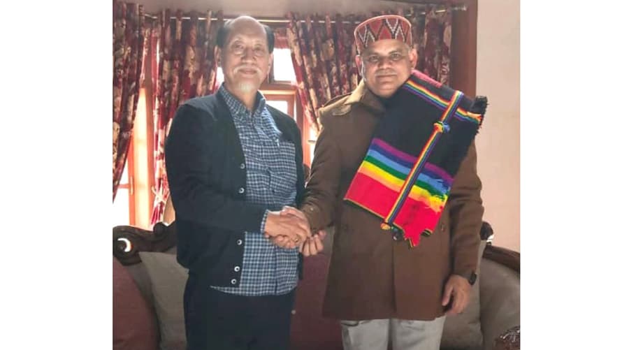 Union Minister of State Satish Chandra Dubey meets Nagaland Chief Minister Neiphiu Rio