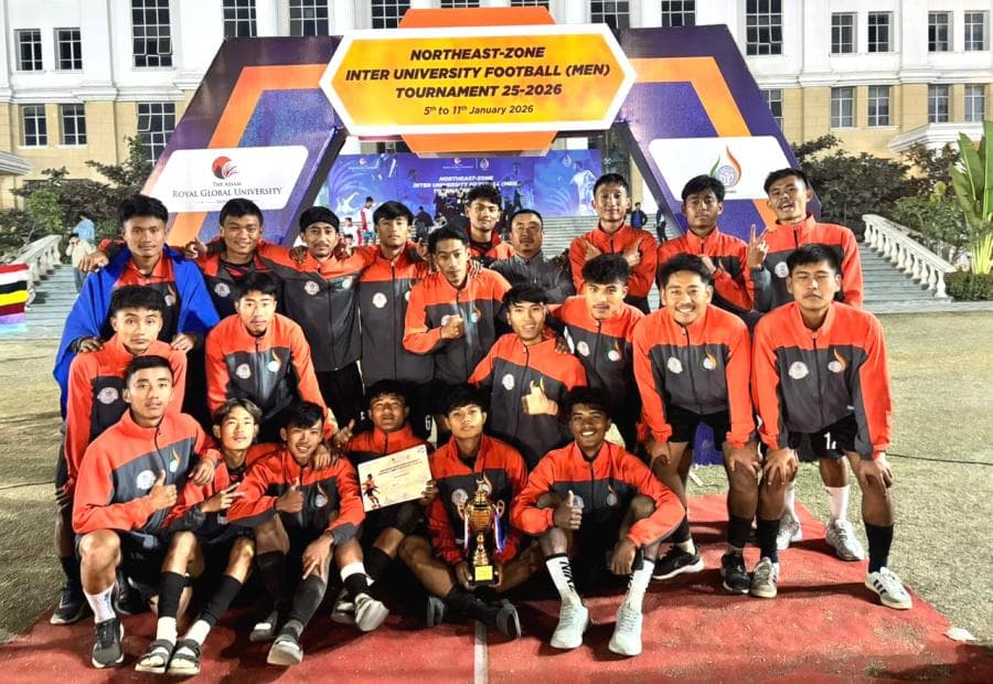 Nagaland University football team qualifies for All India Inter-University Tournament