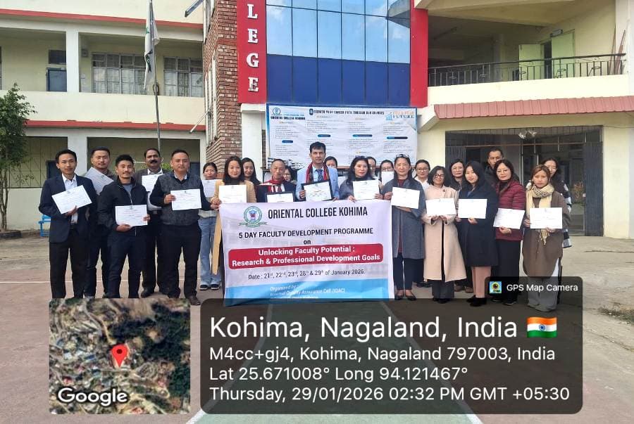 Oriental College Kohima organises Faculty Development Programme