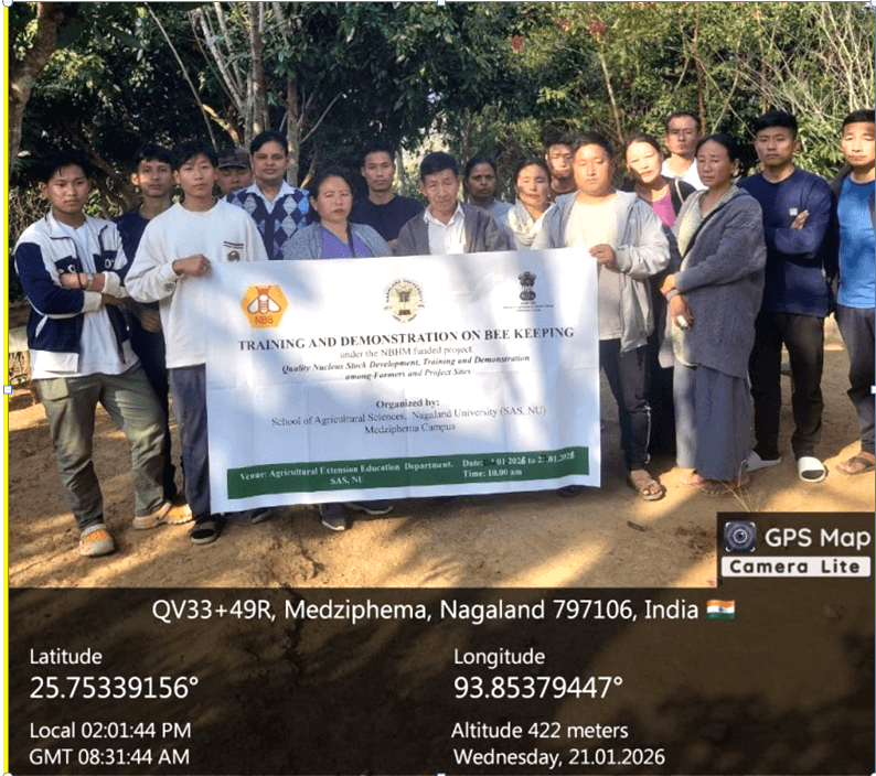 Nagaland University conducts scientific beekeeping training in Medziphema