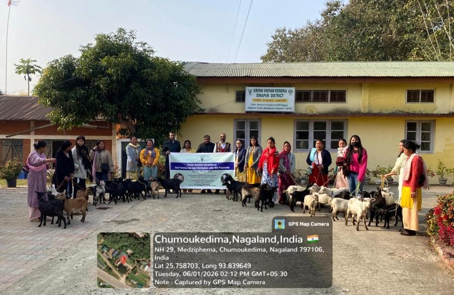 Scientist-farmer interaction-cum goat distribution held at KVK Dimapur
