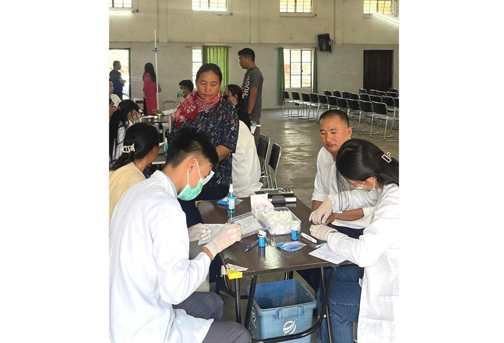International University Nagaland conducts free health camp in Chümoukedima