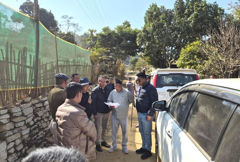 Minister Kaito Aye inspects PMGSY-III road projects in Nagaland districts