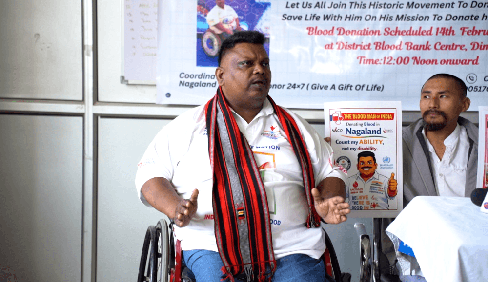 Love in every drop: India’s ‘Blood Man’ marks 128th donation at Dimapur Hospital