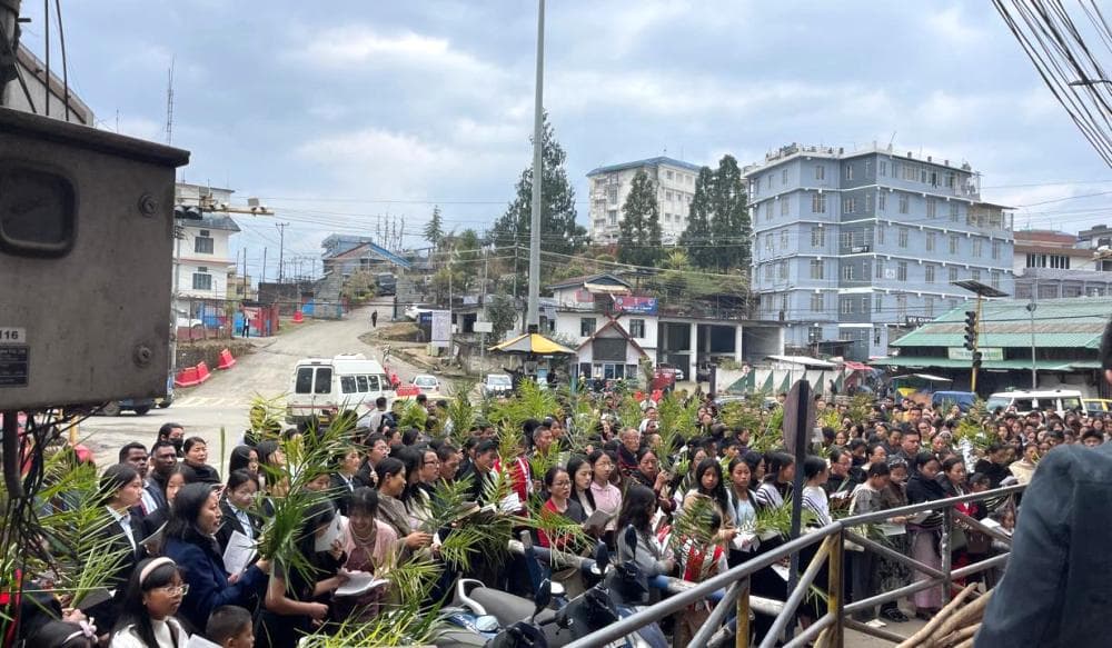 Hundreds join solemn Palm Sunday procession in Kohima